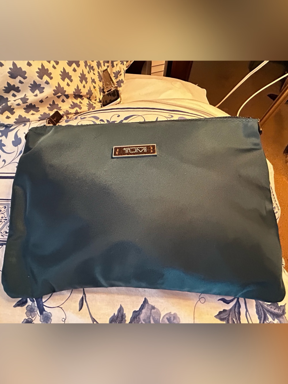 Tumi 10x7 Travel Pouch - Deep Teal Zippered Organizer